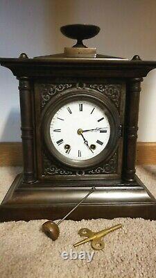 Rare Antique Seth Thomas & Sons Tucker Bronze Mantel Clock Circa 1872