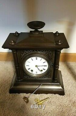 Rare Antique Seth Thomas & Sons Tucker Bronze Mantel Clock Circa 1872