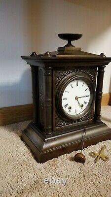 Rare Antique Seth Thomas & Sons Tucker Bronze Mantel Clock Circa 1872