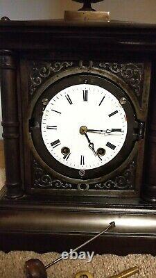 Rare Antique Seth Thomas & Sons Tucker Bronze Mantel Clock Circa 1872