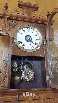 Rare Antique Seth Thomas Tampa City Series Mantel Shelf Clock Works c1892