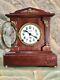 Rare Antique Usa Seth Thomas Strikes Keywound Clock W Pendulum, Mahogany Case