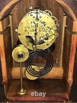 Rare Antique USA Seth Thomas Strikes Keywound Clock W Pendulum, Mahogany Case