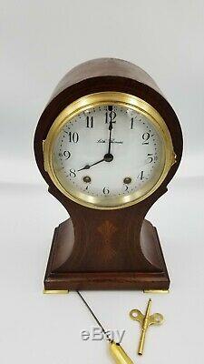 Rare Beautiful Antique 8-day Mahogany Seth Thomas Balloon Clock Parma Circa 1913