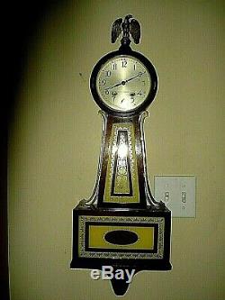 Rare Brookfield 8 Day Pendulum Seth Thomas Banjo Clock-No. 120 Series-Works Perf