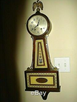 Rare Brookfield 8 Day Pendulum Seth Thomas Banjo Clock-No. 120 Series-Works Perf