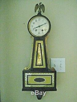 Rare Brookfield 8 Day Pendulum Seth Thomas Banjo Clock-No. 120 Series-Works Perf