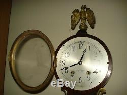 Rare Brookfield 8 Day Pendulum Seth Thomas Banjo Clock-No. 120 Series-Works Perf