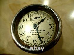 Rare Early Seth Thomas Stewart & Clark Automobile Clock Phinney Walker Chicago