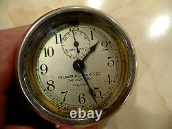 Rare Early Seth Thomas Stewart & Clark Automobile Clock Phinney Walker Chicago