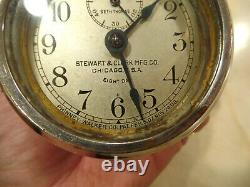 Rare Early Seth Thomas Stewart & Clark Automobile Clock Phinney Walker Chicago