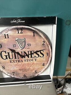 Rare Guinness Beer Seth Thomas Wall Clock In Original Packaging Approx 12