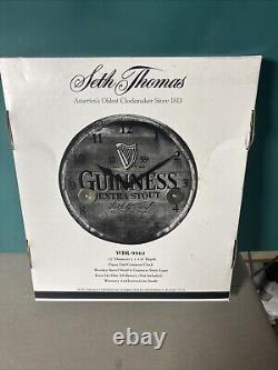 Rare Guinness Beer Seth Thomas Wall Clock In Original Packaging Approx 12