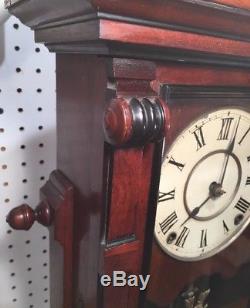 Rare Large Seth Thomas St. Paul City Series Lyre Mantle Parlor Shelf Clock
