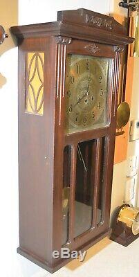 Rare Restored Herschede Model 1002-1918 Antique Hanging Westminster Chimes Clock