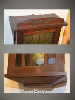 Rare Restored Herschede Model 1002-1918 Antique Hanging Westminster Chimes Clock