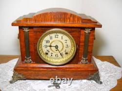 Rare Seth Thomas 8-Day Time & Strike Mahogany Adamantine Mantel Clock Ca 1912