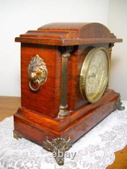 Rare Seth Thomas 8-Day Time & Strike Mahogany Adamantine Mantel Clock Ca 1912