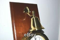 Rare Seth Thomas Chesapeake Bay Ship Wall Clock & Brass Bell Model 1047 Nautical