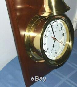 Rare Seth Thomas Chesapeake Bay Ship Wall Clock & Brass Bell Model 1047 Nautical