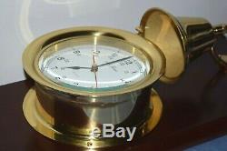 Rare Seth Thomas Chesapeake Bay Ship Wall Clock & Brass Bell Model 1047 Nautical