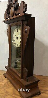Rare Seth Thomas City Series Princeton Parlor Gingerbread Mantel Clock