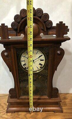 Rare Seth Thomas City Series Princeton Parlor Gingerbread Mantel Clock