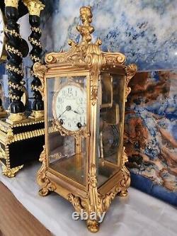 Rare Seth Thomas Empire #41, Crystal Regulator Mantel Clock. Pretty And Running