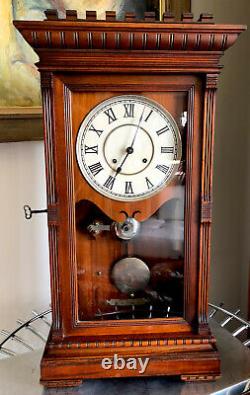 Rare Seth Thomas Garfield Antique Parlor/Mantel/ 2 Weight Regulator Clock