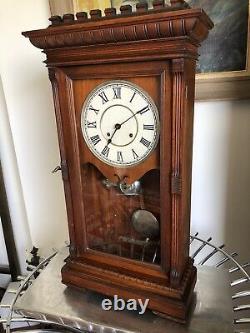 Rare Seth Thomas Garfield Antique Parlor/Mantel/ 2 Weight Regulator Clock