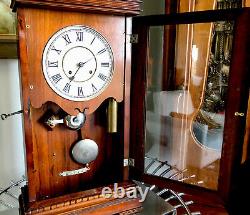 Rare Seth Thomas Garfield Antique Parlor/Mantel/ 2 Weight Regulator Clock