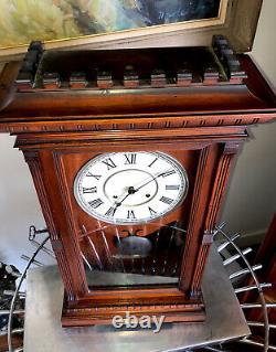 Rare Seth Thomas Garfield Antique Parlor/Mantel/ 2 Weight Regulator Clock