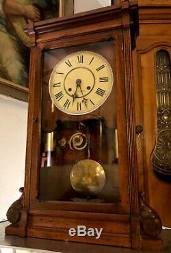 Rare Seth Thomas Lincoln Antique Parlor/Mantel/ 2 Weight Regulator Clock