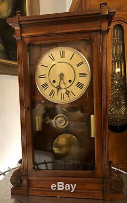 Rare Seth Thomas Lincoln Antique Parlor/Mantel/ 2 Weight Regulator Clock