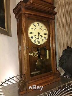 Rare Seth Thomas Lincoln Antique Parlor/Mantel/ 2 Weight Regulator Clock