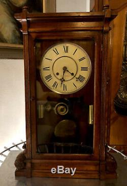 Rare Seth Thomas Lincoln Antique Parlor/Mantel/ 2 Weight Regulator Clock