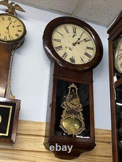 Rare Seth Thomas Mahogany No 1 Regulator Clock, Round Top, Just Serviced