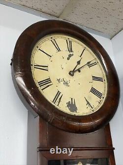 Rare Seth Thomas Mahogany No 1 Regulator Clock, Round Top, Just Serviced