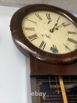 Rare Seth Thomas Mahogany No 1 Regulator Clock, Round Top, Just Serviced