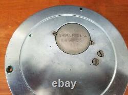 Rare Seth Thomas Nickel Plated Ships Bell-4 Clock Ships Wheel Very Good Vintage