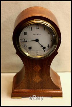 Rare Seth Thomas Parma Baloon clock Circa 1913 8-day Beautifull Inlaid Mahogany
