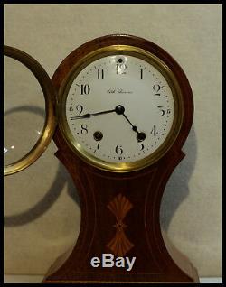Rare Seth Thomas Parma Baloon clock Circa 1913 8-day Beautifull Inlaid Mahogany