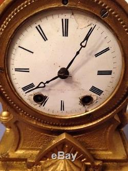 Rare Seth Thomas & Sons Egyptian Revival Figural Mantle Clock