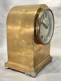 Rare Vintage Antique USA Seth Thomas Strikes Keywound Bronze Clock W Pendulum