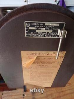 Rare! Vintage Seth Thomas E704, 1/4 hr chiming mantel clock, Clock works