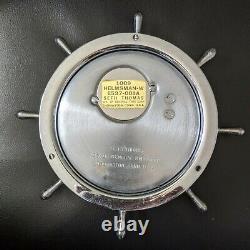 Rare Vintage Seth Thomas Helmsman-w E537-001a Nickel Chrome Plated Ships Clock