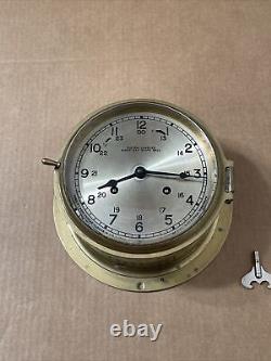 Rare Vintage Seth Thomas Ships Bell Clock For Ingalls Shipbuilding Corp