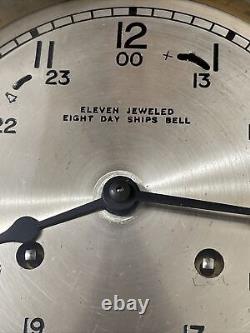 Rare Vintage Seth Thomas Ships Bell Clock For Ingalls Shipbuilding Corp