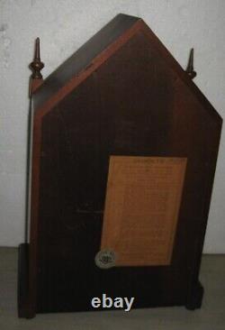 Rare Vintage Seth Thomas Steeple 8-Day Chime Mantle Clock Working 14 1/2 High