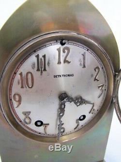 Rare Vintage Small Brass Seth Thomas Mantle Clock. Running strong